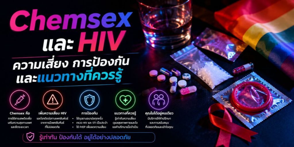 Chemsex และ HIV ความเสี่ยง การป้องกัน และแนวทางที่ควรรู้